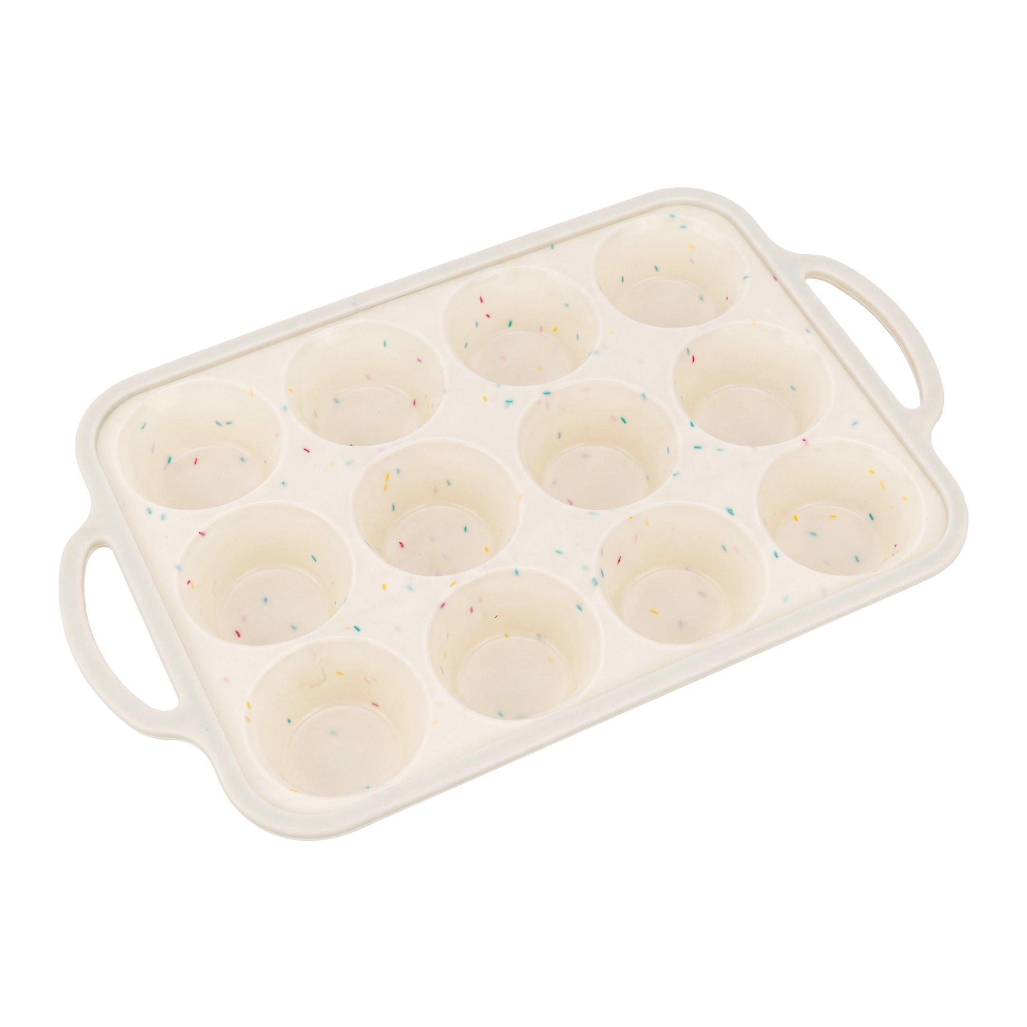 Unique Bargains Silicone Baking Pan Nonstick with Dual Handles for Bread Beige 14.8"x9.1"