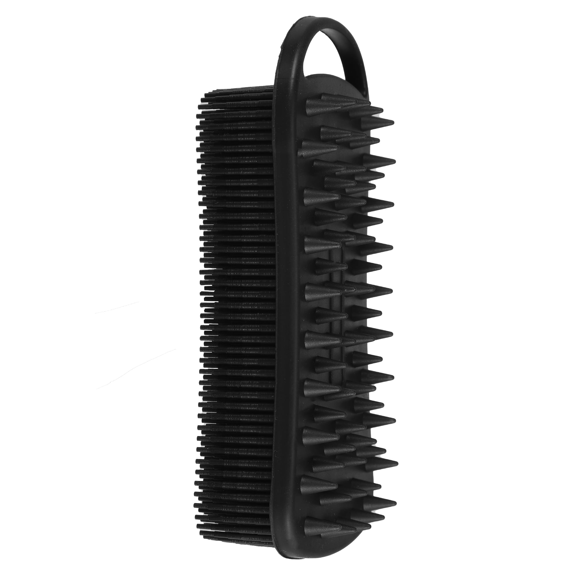 Unique Bargains Silicone Body Scrubber 2 in 1 Black
