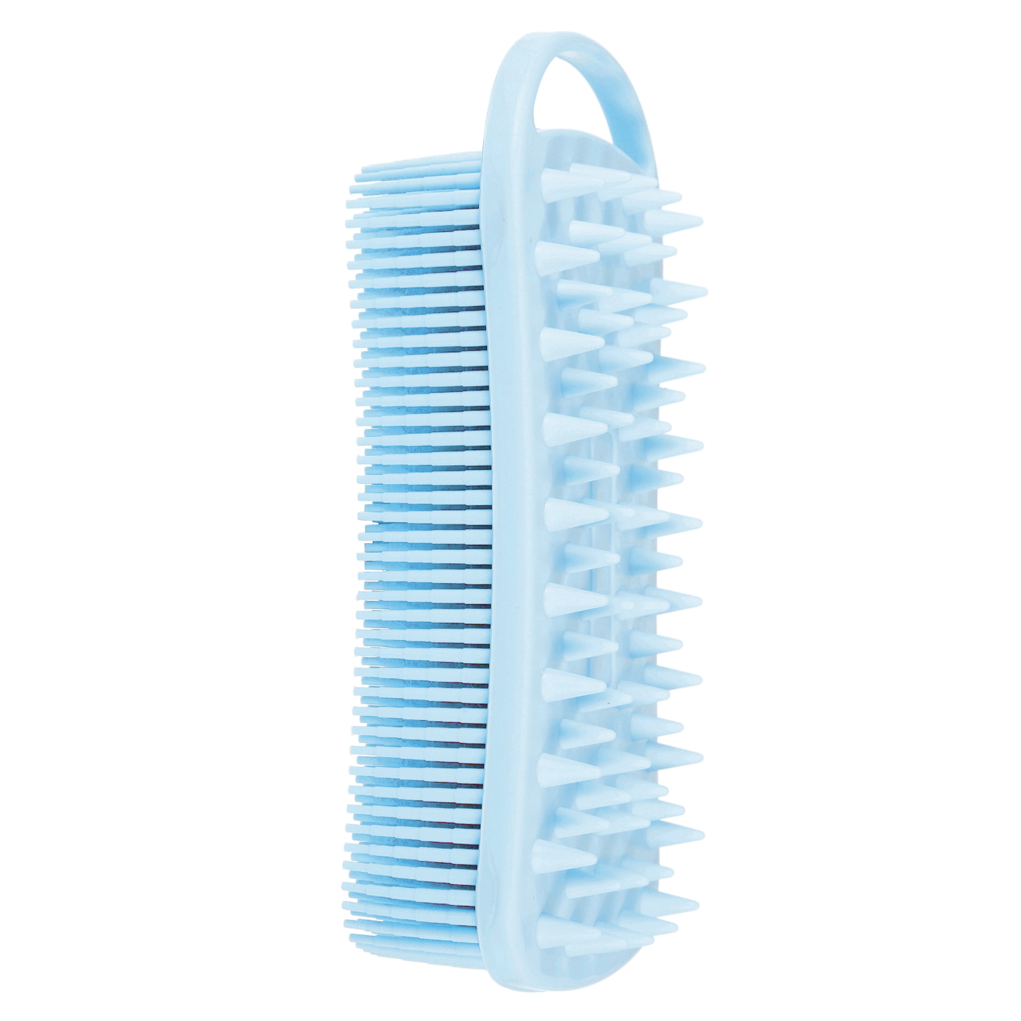 Unique Bargains Silicone Body Scrubber 2 in 1 Blue