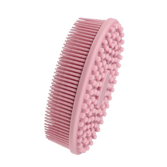 Unique Bargains Silicone Body Scrubber 2 in 1 Body Brush Skin Massage Soft Body Scrubbers in Shower for All Skin Types Pink