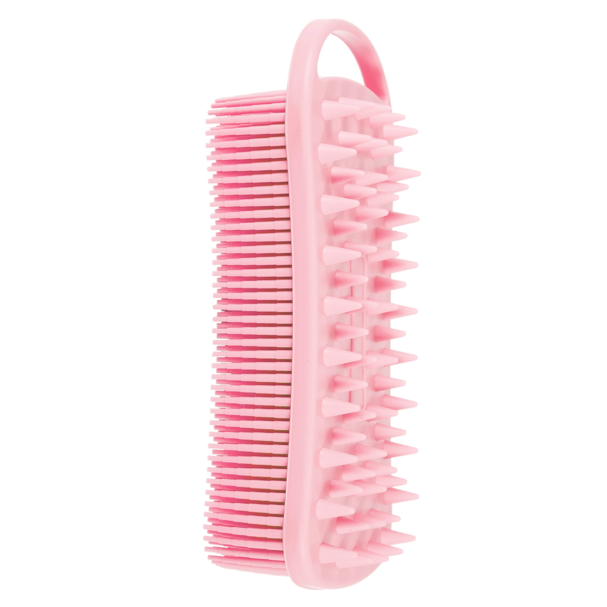 Unique Bargains Silicone Body Scrubber 2 in 1 Pink