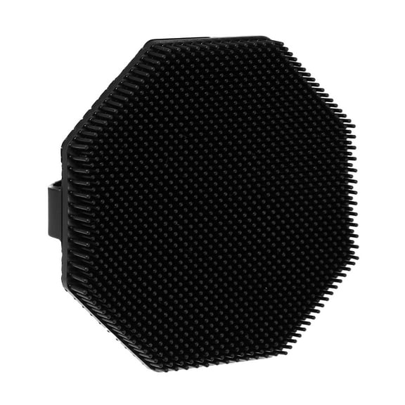 Unique Bargains Silicone Body Scrubber Exfoliating Shower Scrubber with Non-slip Hand Strap for Use in Shower Black