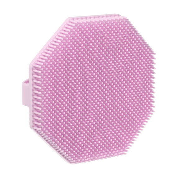 Unique Bargains Silicone Body Scrubber Exfoliating Shower Scrubber with Non-slip Hand Strap for Use in Shower Pink
