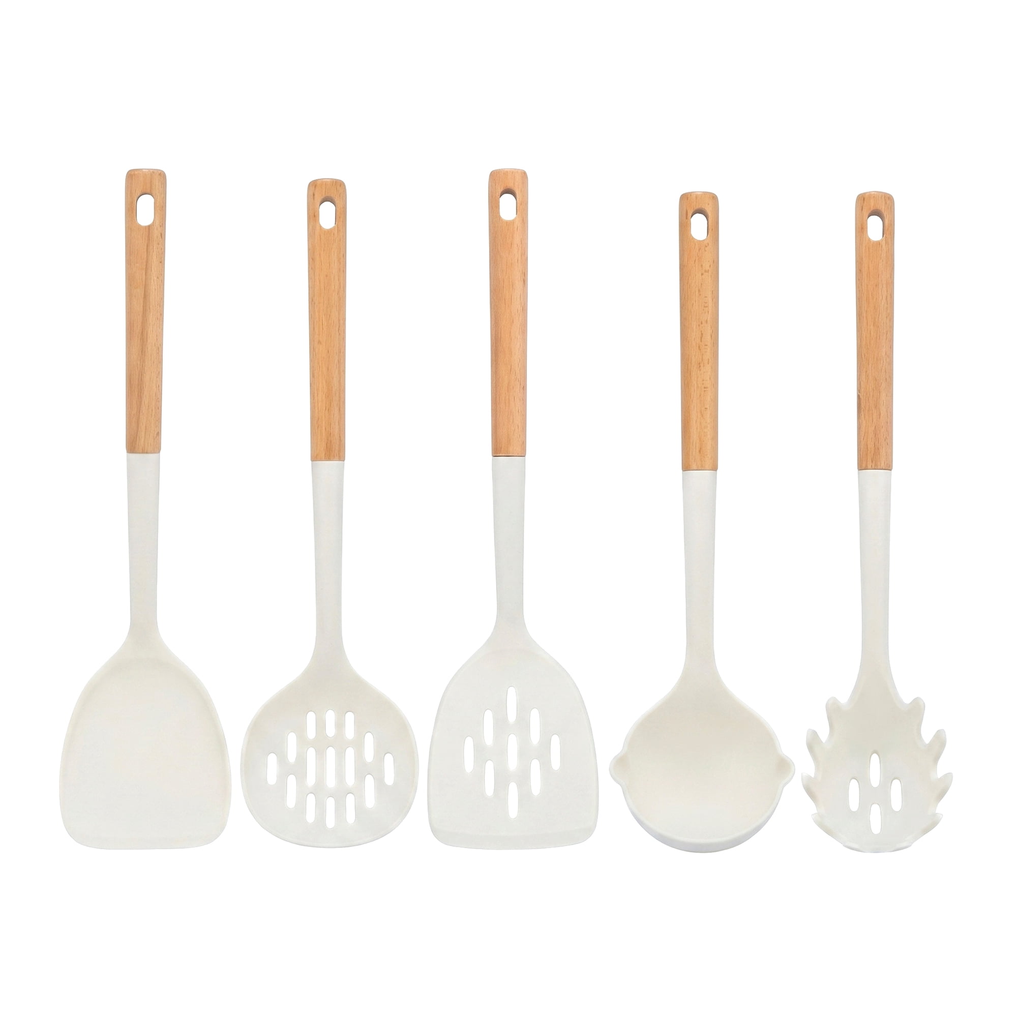 Unique Bargains Silicone Color-blocked Essential Kitchen Gadgets Light Yellow 5pcs