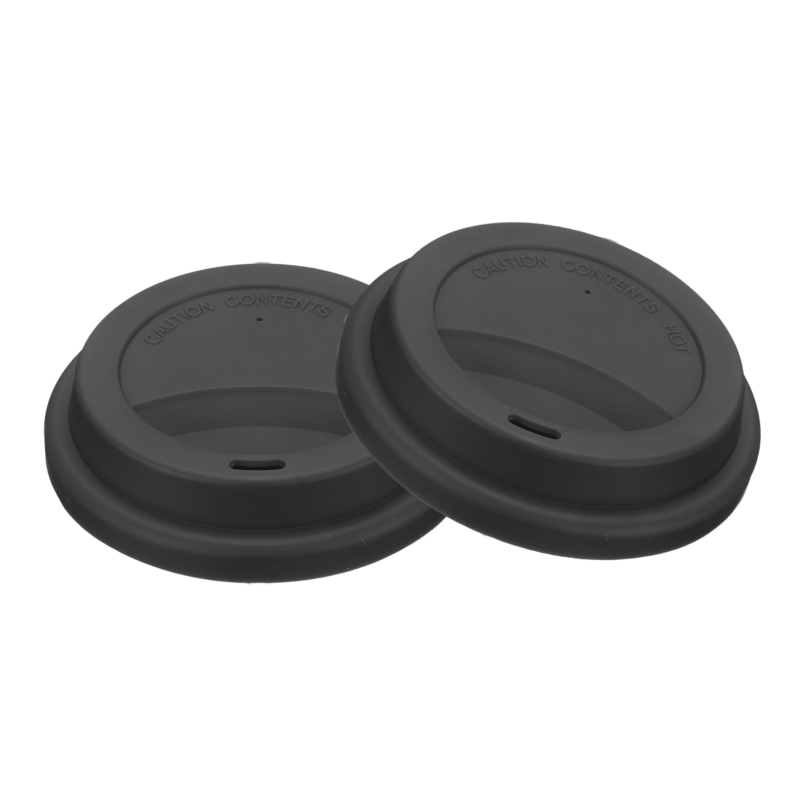 Unique Bargains Silicone Cup Lids Glass Cups Prevent Spills Temperature Black