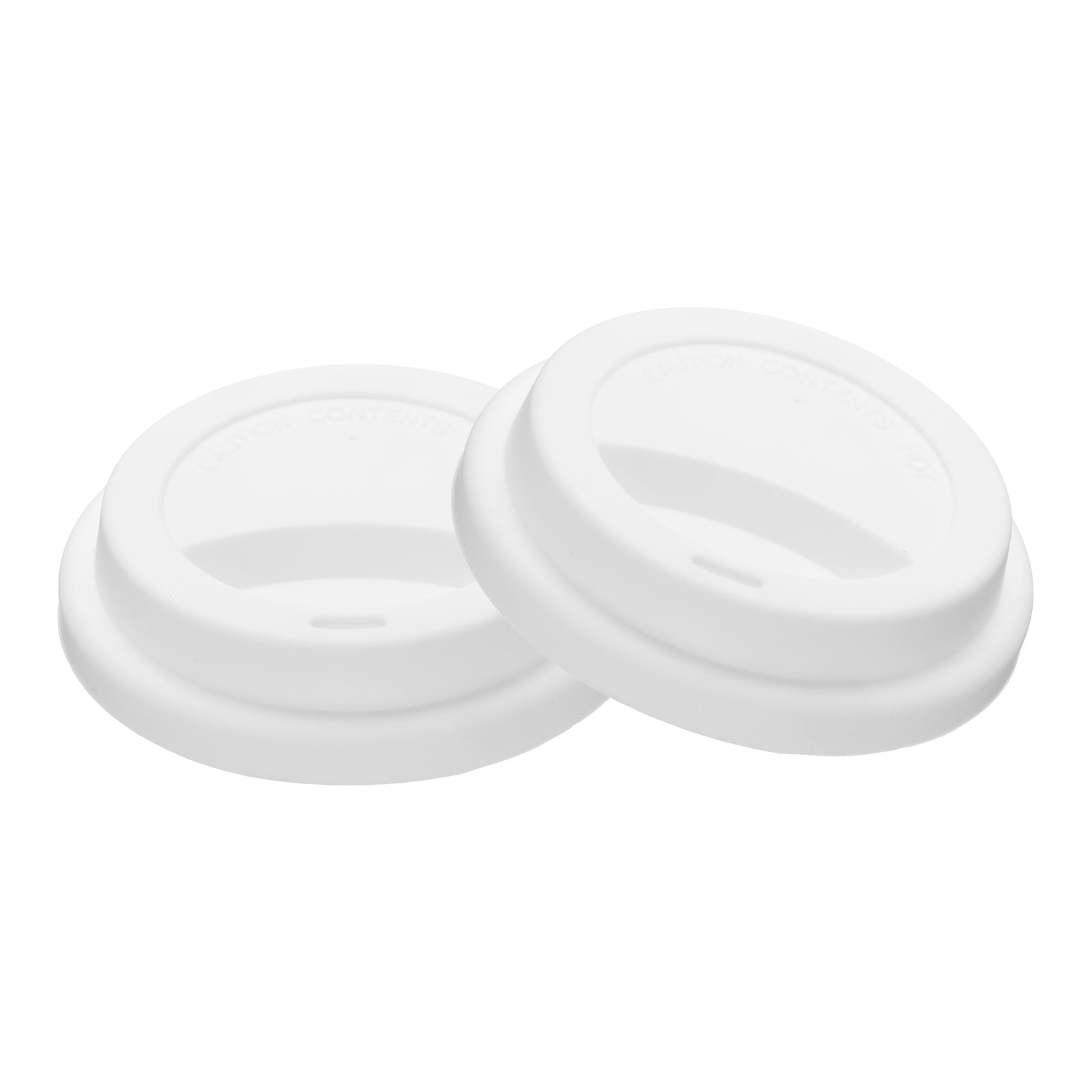 Unique Bargains Silicone Cup Lids Glass Cups Prevent Spills Temperature White