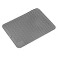 thumbnail image 1 of Unique Bargains Silicone Dish Drying Mat, Heat-resistant Silicone Mat for Kitchen Counter-Grey 15.74x11.81in, 1 of 5
