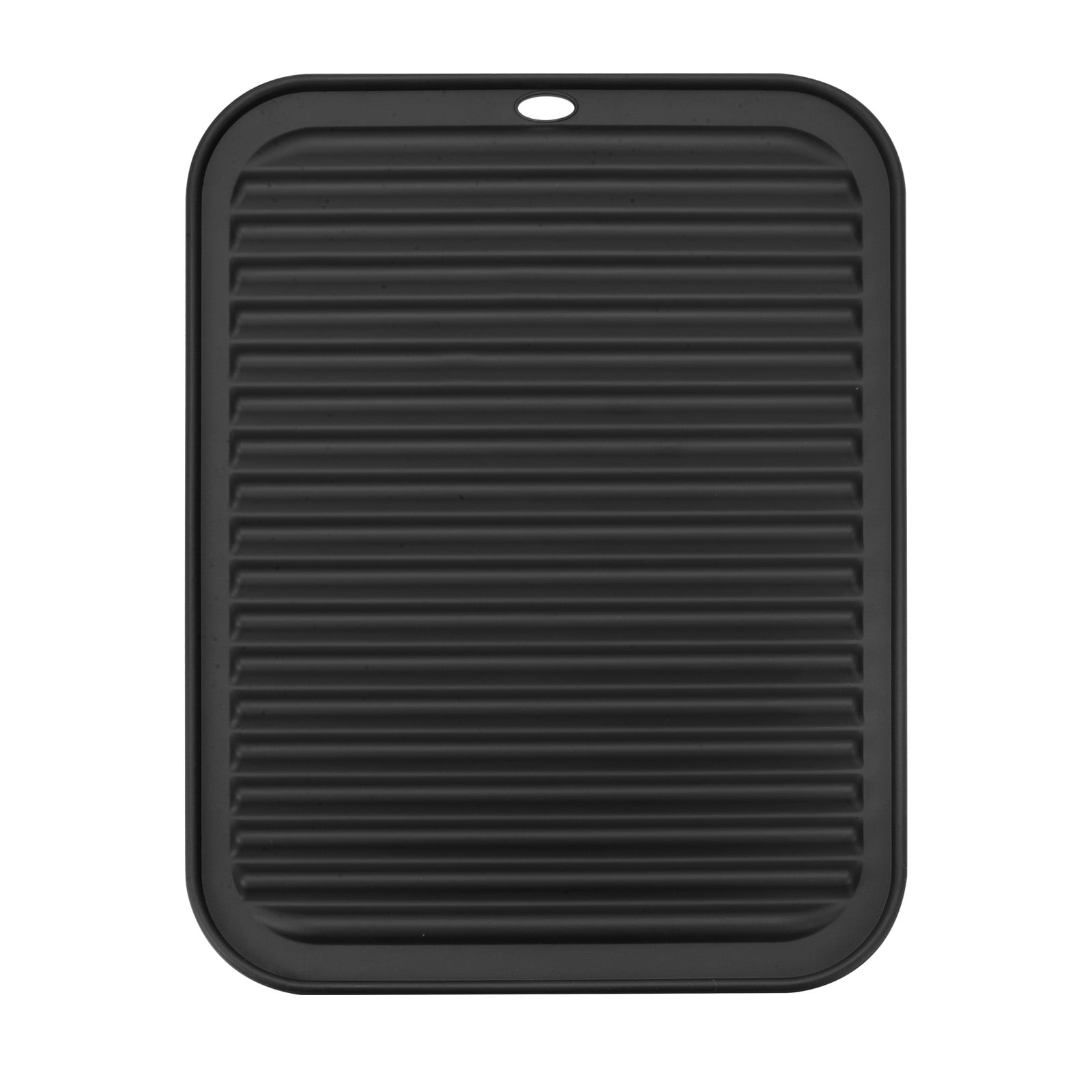 Unique Bargains Silicone Dish Drying Mat Reusable Sink Drain Pad Heat Resistant Black