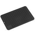 thumbnail image 1 of Unique Bargains Silicone Dish Drying Mat Set, 11.8' x 7.9' Dish Drain Pad Heat Resistant Suitable for Kitchen-Black, 1 of 5