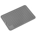 thumbnail image 1 of Unique Bargains Silicone Dish Drying Mat Set, 11.8' x 7.9' Dish Drain Pad Heat Resistant Suitable for Kitchen-Gray, 1 of 5