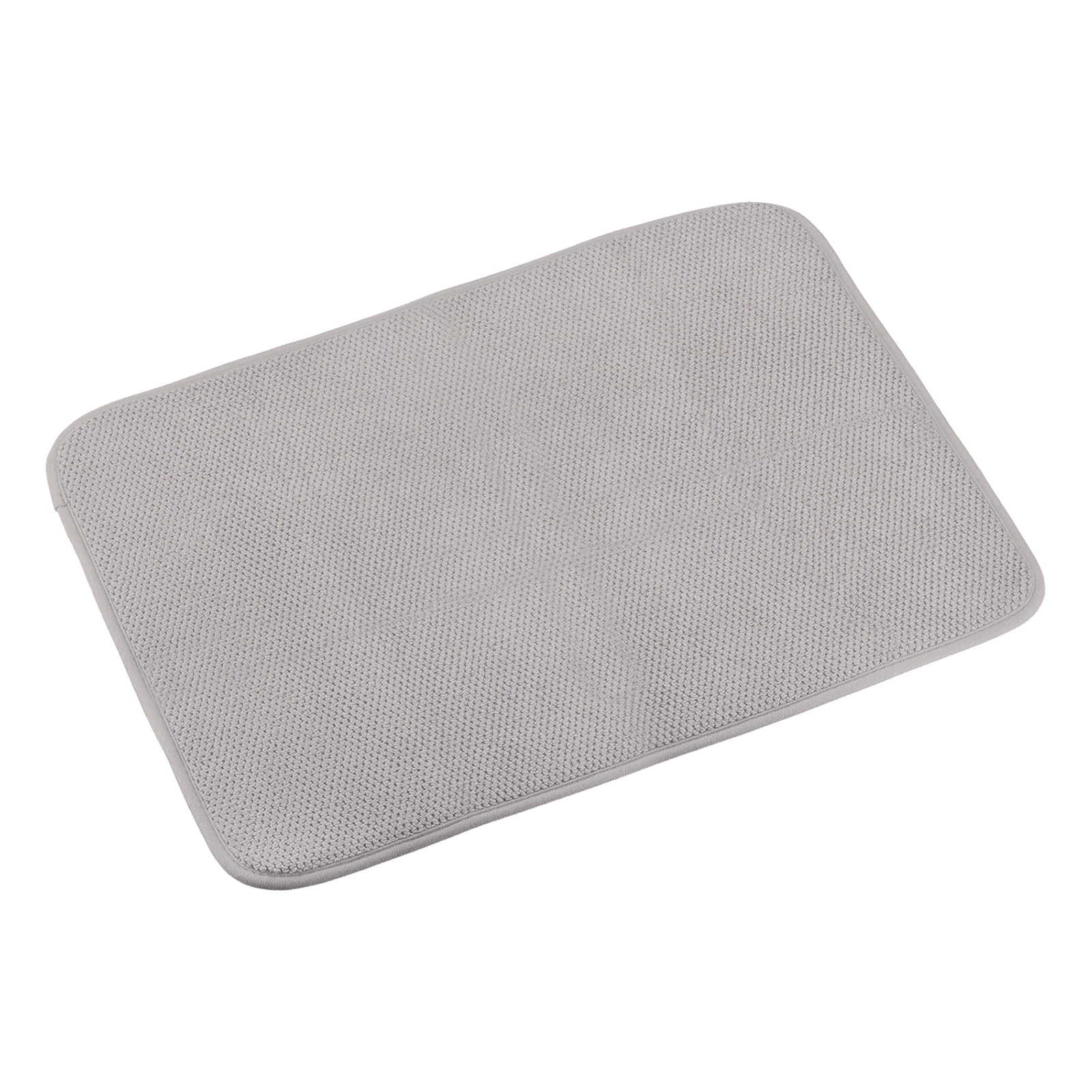 Unique Bargains Silicone Dish Drying Mat for Kitchen Table Pad Gray 19.69" x 14.97"
