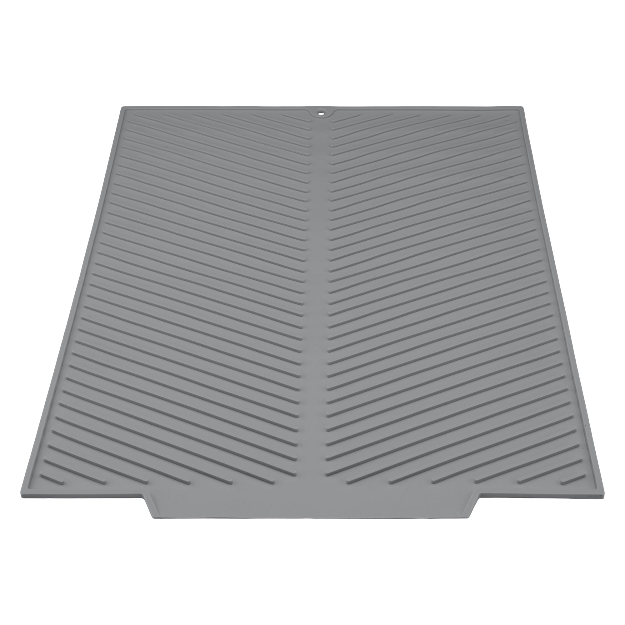 Unique Bargains Silicone Easy Clean Kitchen Dish Drying Mat Gray 20.1*16.1 inch