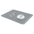 thumbnail image 1 of Unique Bargains Silicone Easy Clean Waterproof Dish Drying Mat Dark Gray 15.7*11.8 inch, 1 of 6