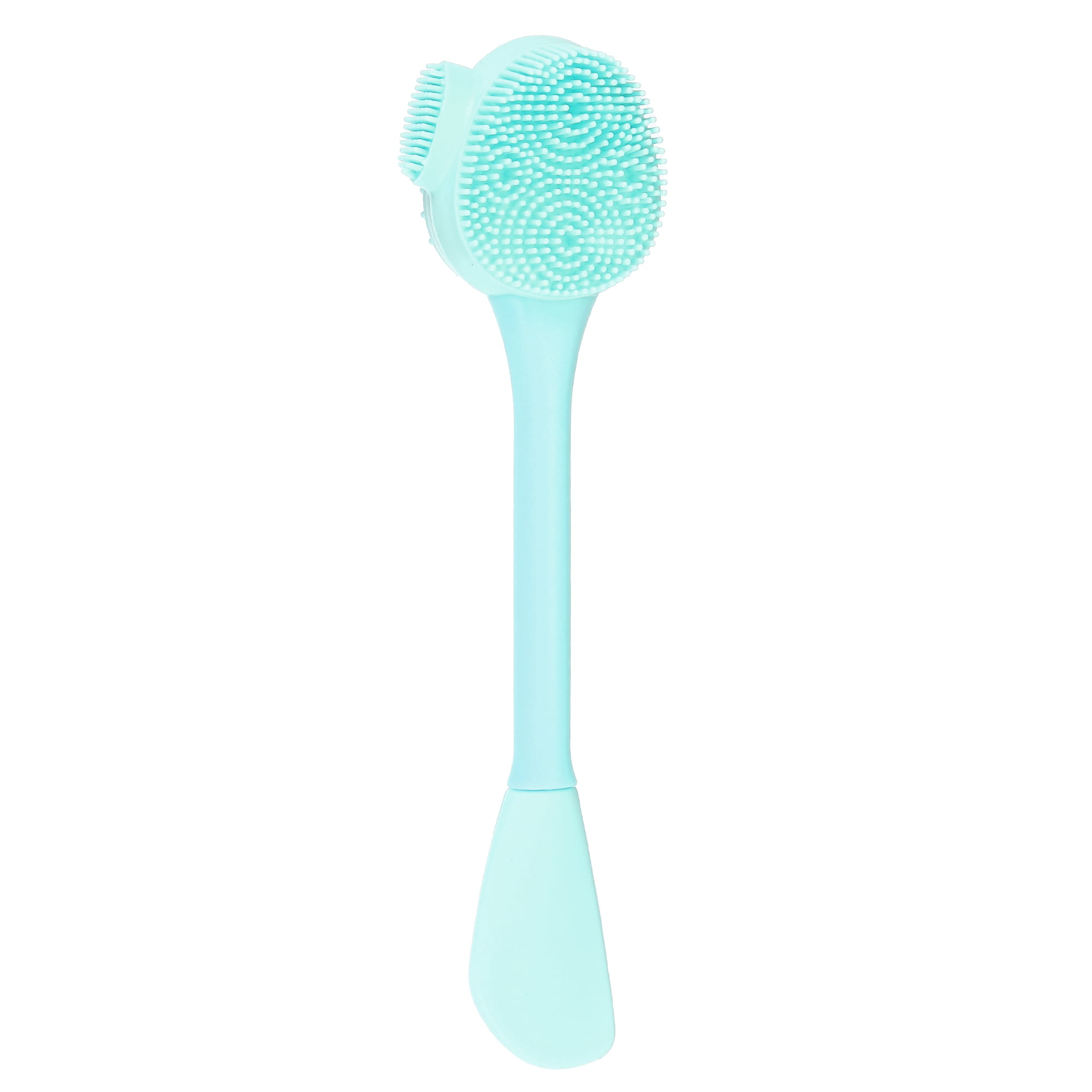 Unique Bargains Silicone Facial Cleansing Brush Handheld Scrubber for Skincare Green