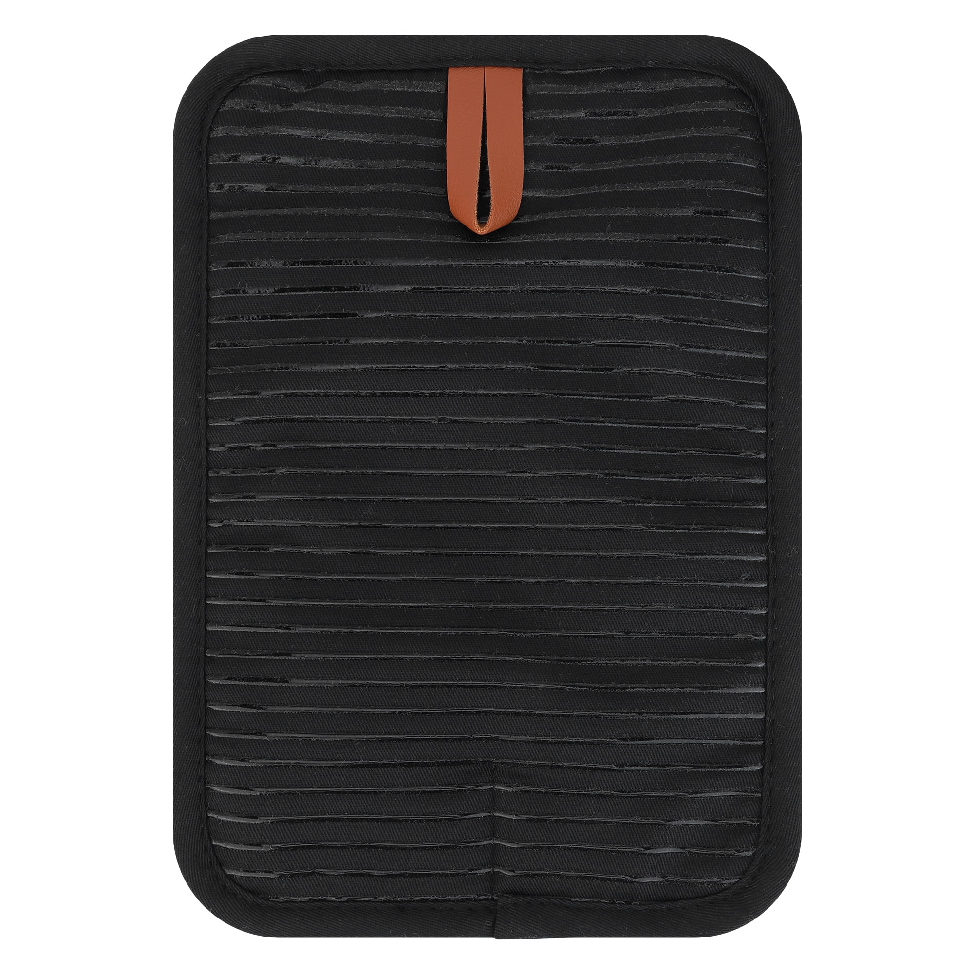 Unique Bargains Silicone Heat Resistant Trivets Non Slip Hot Pads Black 1Pcs