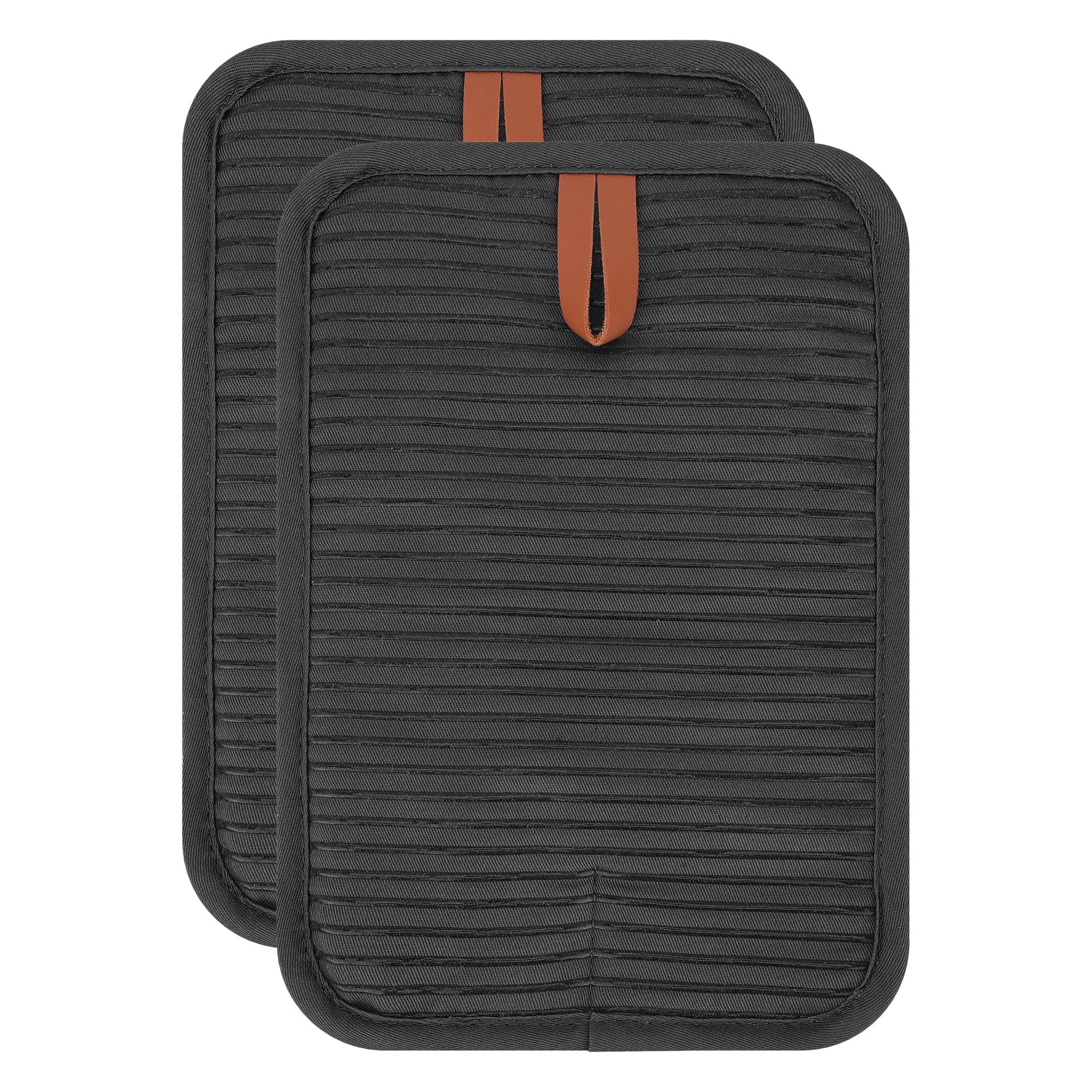 Unique Bargains Silicone Heat Resistant Trivets Non Slip Hot Pads Gray 2Pcs