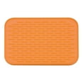 thumbnail image 1 of Unique Bargains Silicone Kitchen Counter Dish Drying Mat Under Sink Drain Pad Non-Slip Orange, 1 of 5