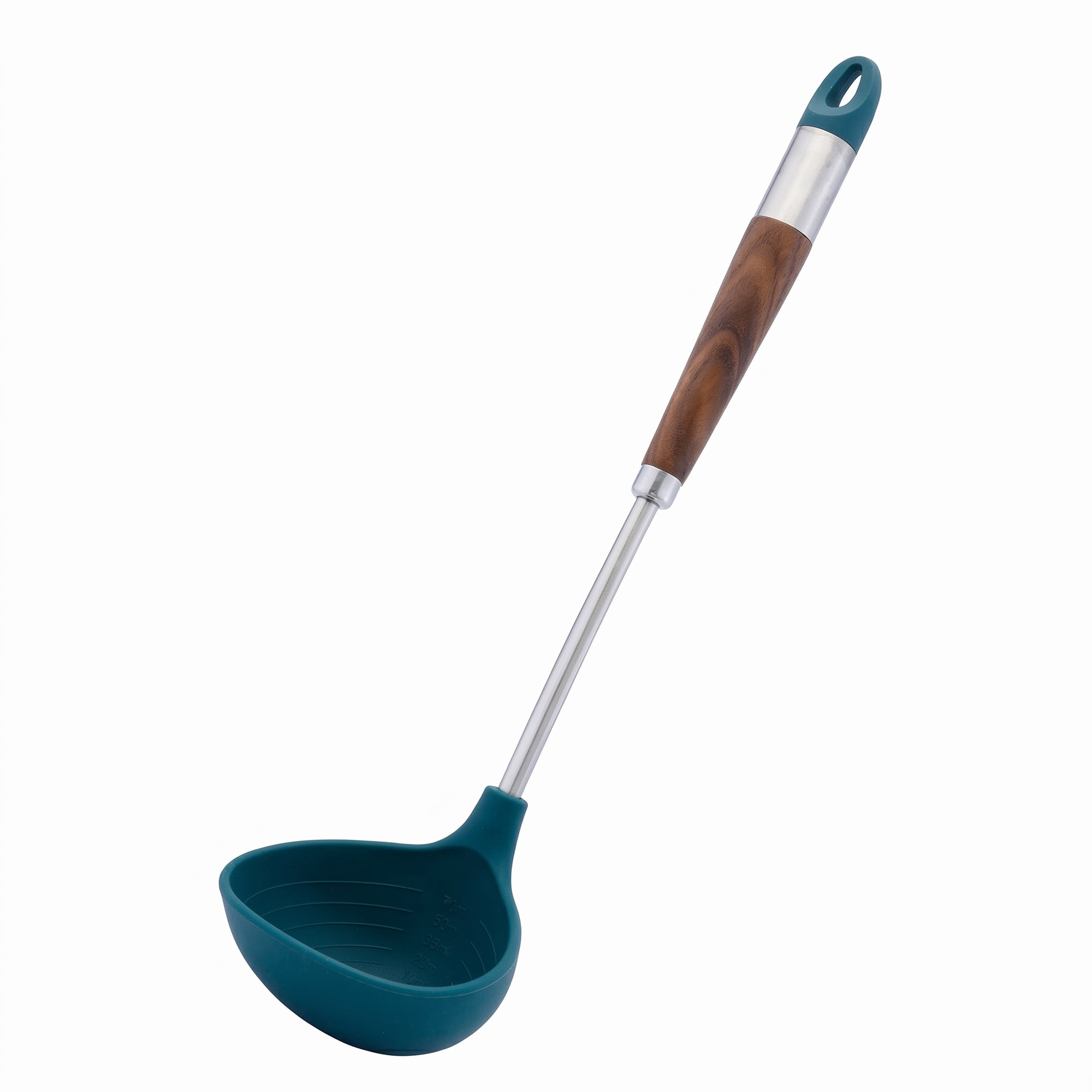 Unique Bargains Silicone Non Stick Cookware Heat Resistant Soup Spoon B 14.3"x3.8"
