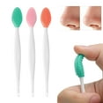 thumbnail image 1 of Unique Bargains Silicone Pore Brush Gentle Exfoliating Double-Sided Pore Cleaning Brush Deep Cleansing Tool Green Pink Orange 3 Pcs, 1 of 8
