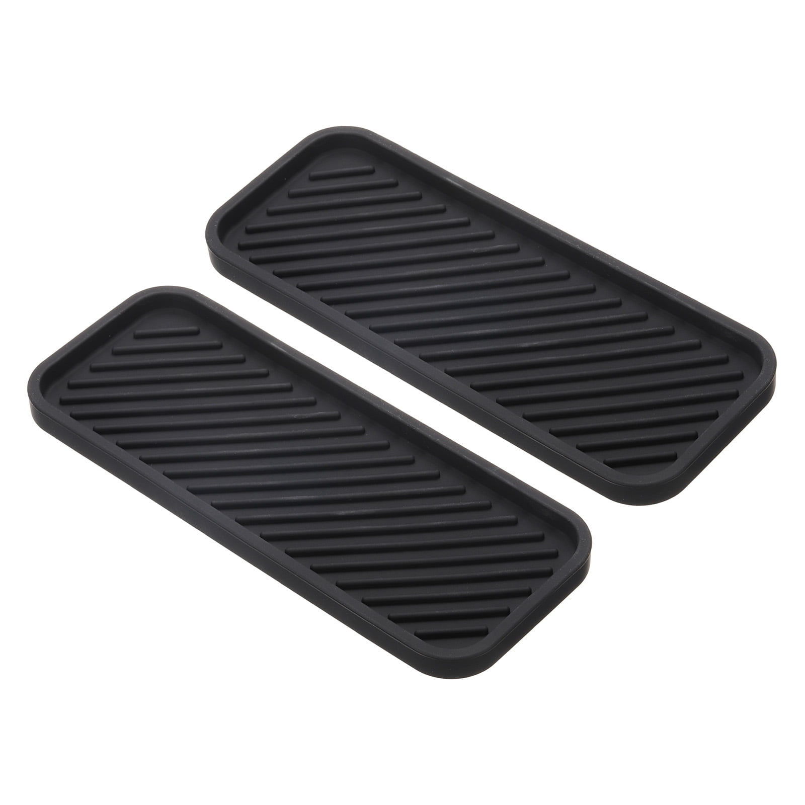 Unique Bargains Silicone Soap Tray Dispenser Jewelry Organizer Black