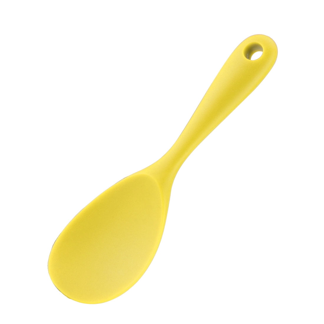 Unique Bargains Silicone Soup Ladle Spoon 8.7 Inch Kitchen Utensil 8.7" Yellow