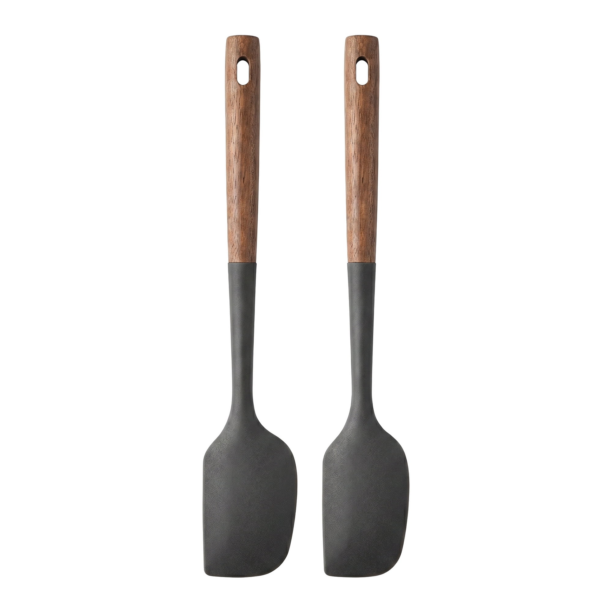 Unique Bargains Silicone Spatula Set, Kitchen Utensils with Tools Black 13.4x2.4x0.8 inch