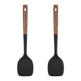 thumbnail image 1 of Unique Bargains Silicone Spatula Set, Kitchen Utensils with Tools Black 13.4x3.1x0.8 inch, 1 of 5