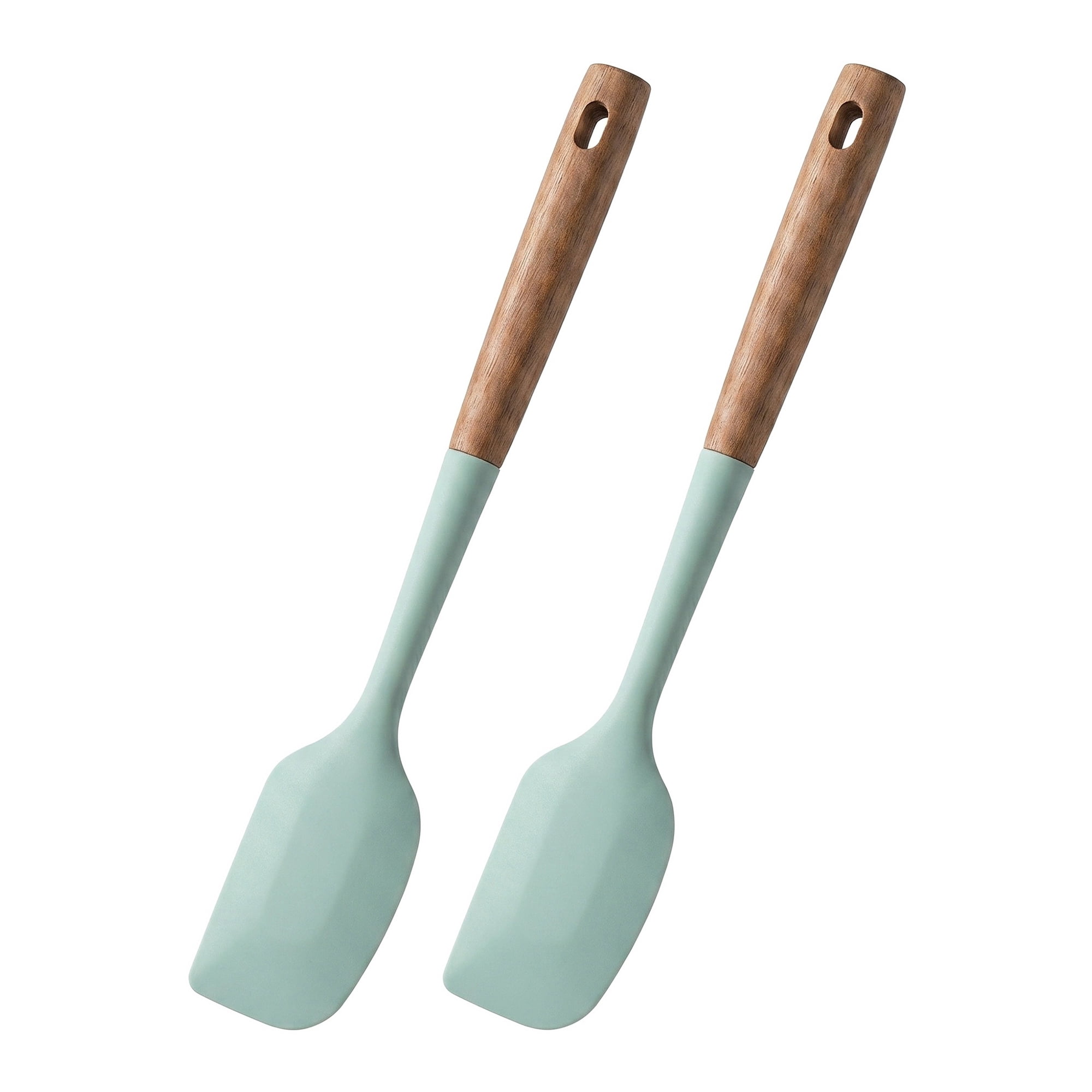 Unique Bargains Silicone Spatula Set, Kitchen Utensils with Tools Green 13.4x2.4x0.8 inch