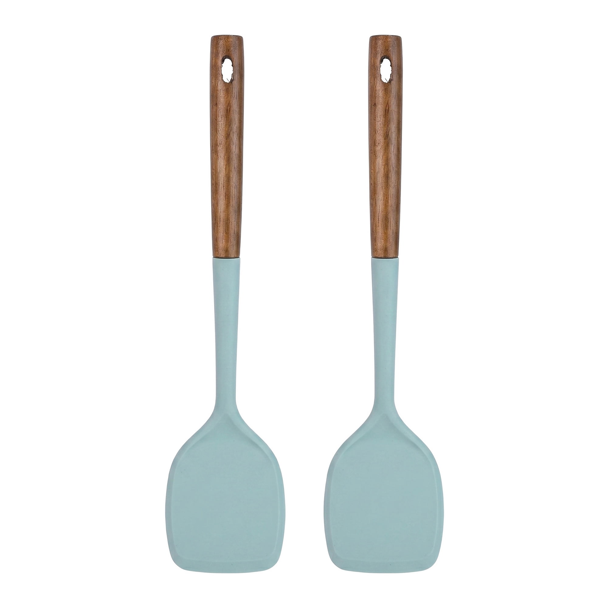 Unique Bargains Silicone Spatula Set, Kitchen Utensils with Tools Green 13.4x3.1x0.8 inch