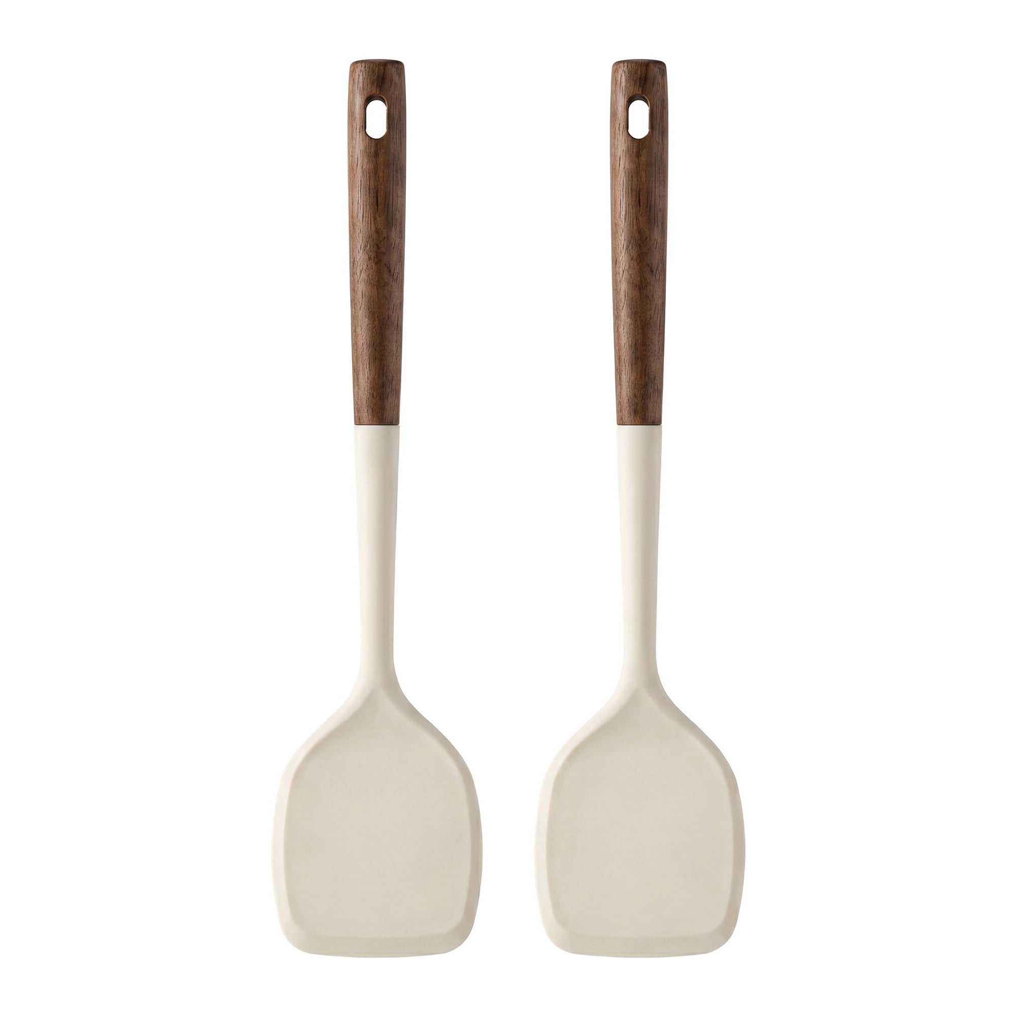 Unique Bargains Silicone Spatula Set, Kitchen Utensils with Tools White 13.4x3.1x0.8 inch