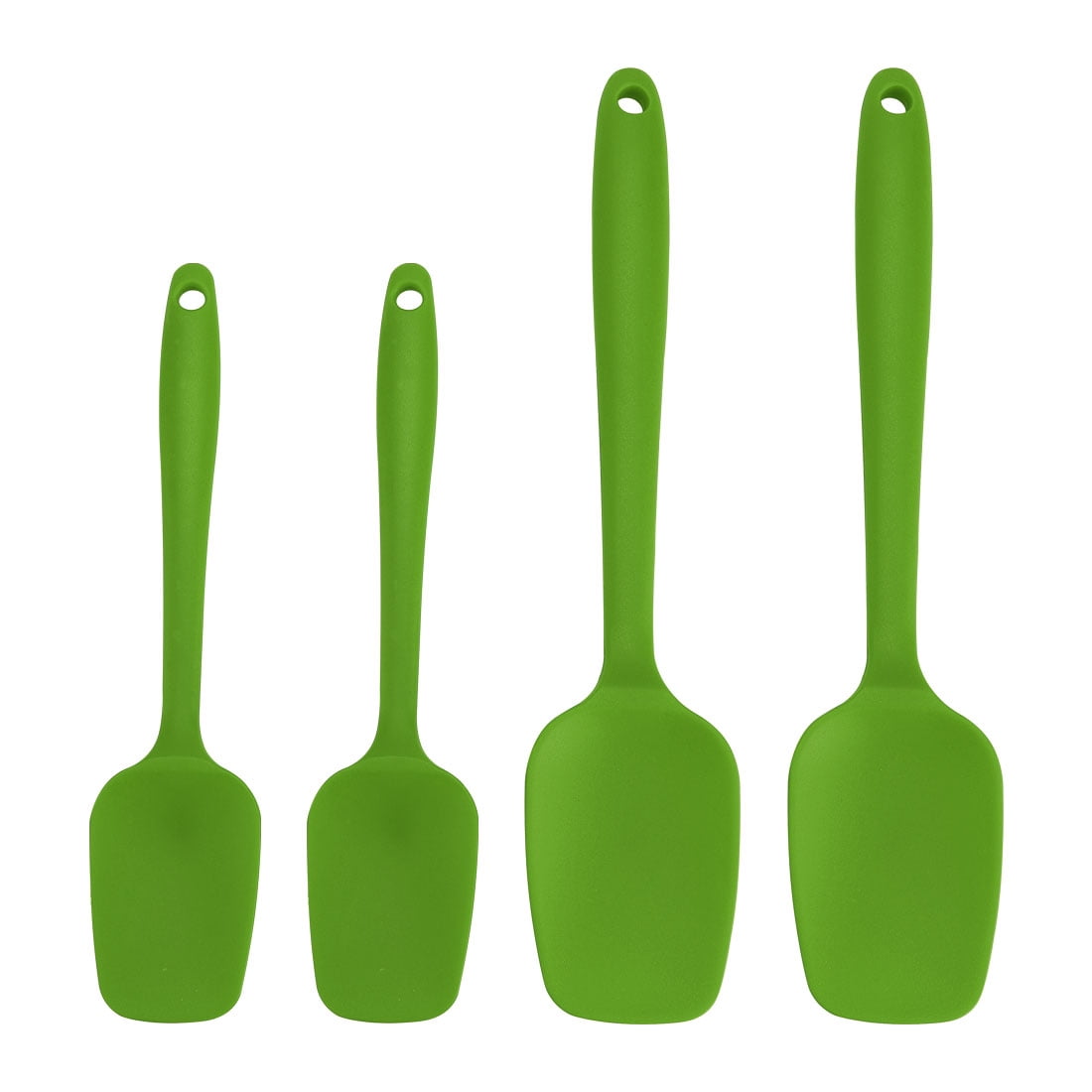 Unique Bargains Silicone Spatula Set of 4 Heat Resistant Non Stick Turner Green