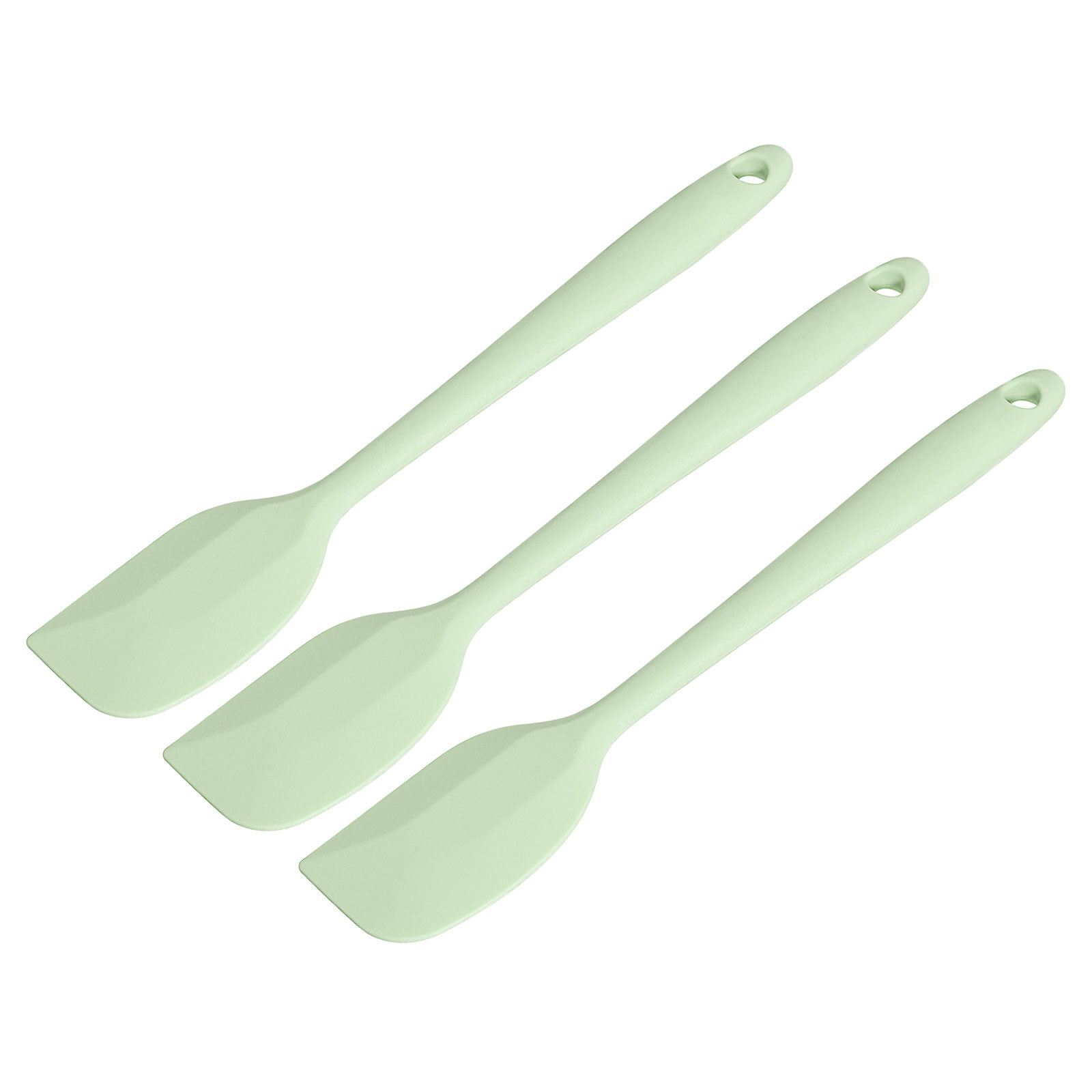 Unique Bargains Silicone Spatula Spoon, Heat-resistant Scraper for Cooking Green 3 Pcs