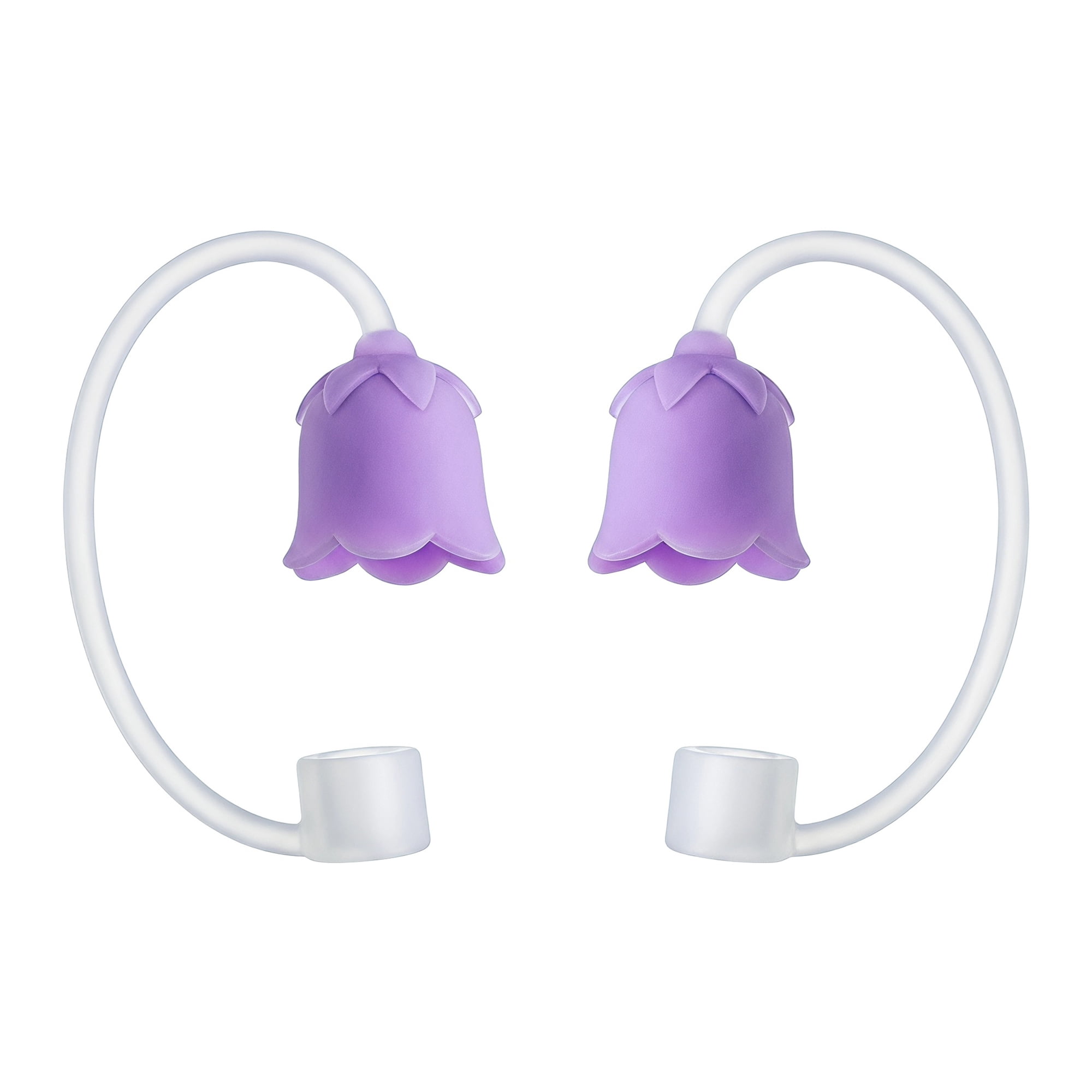 Unique Bargains Silicone Straw Caps Reusable Dust-Proof Toppers Light Purple