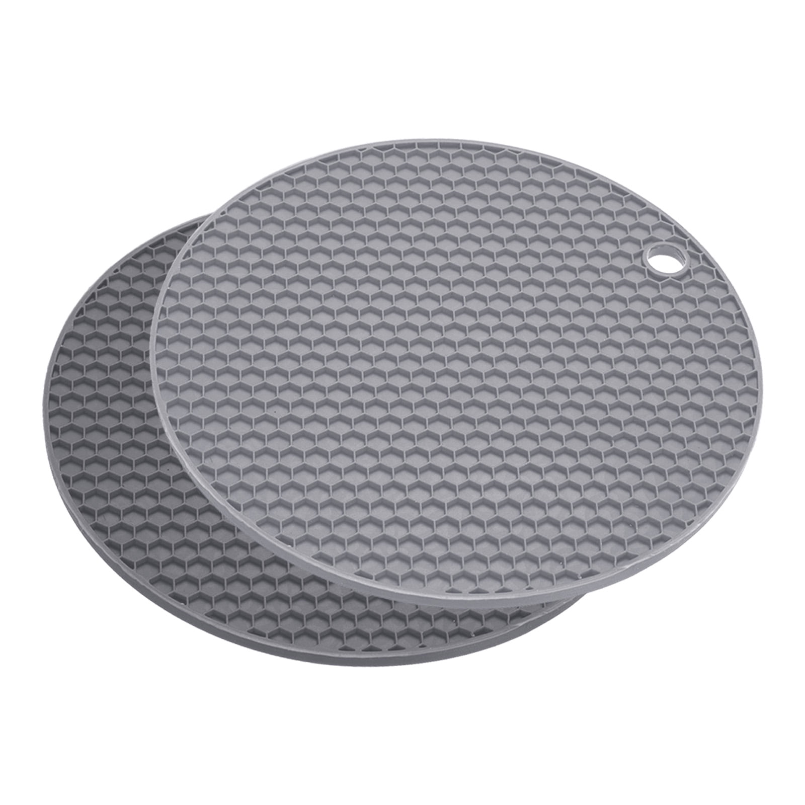 Unique Bargains Silicone Trivet Mats 2pcs, Round Hot Pan Pads Honeycomb ...
