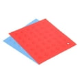 thumbnail image 1 of Unique Bargains Silicone Trivet Mats 2pcs, Square Dots Hot Pan Pads Dish Drying Mat for Kitchen Counter Table  Light Blue, Red, 1 of 5