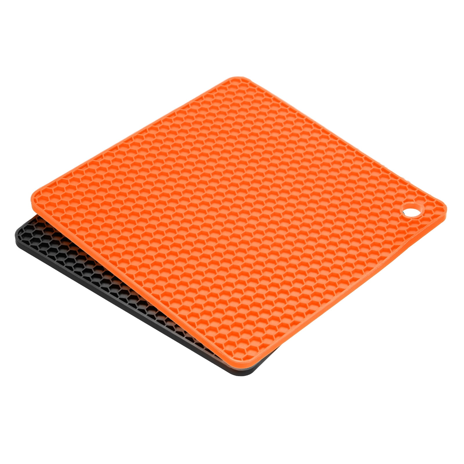 Unique Bargains Silicone Trivet Mats 2pcs, Square Hot Pan Pads Hot Pot ...