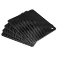 thumbnail image 1 of Unique Bargains Silicone Trivet Mats 4pcs, Hot Pot Holders Pads Heat Resistant Table Dish Drying Mat or Placemats-Black, 1 of 5