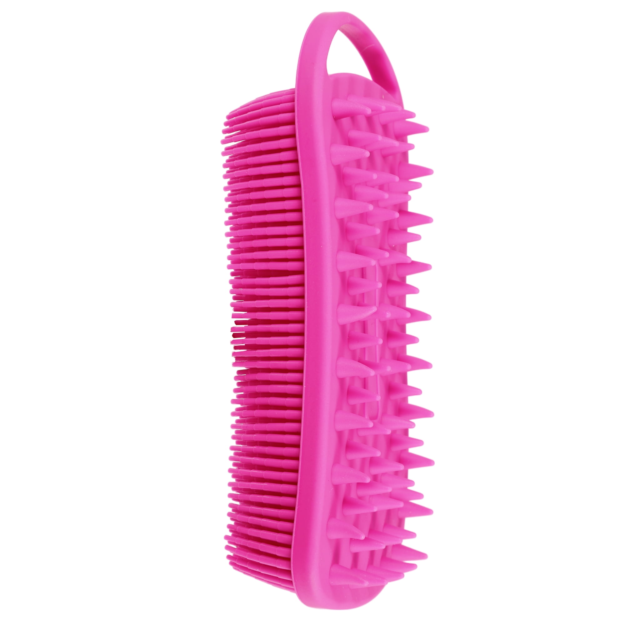 Unique Bargains Silicone for All Skin Types Body Scrubber 1 Pc Rose Red