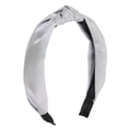 thumbnail image 1 of Unique Bargains Silk Knotted Headband Hairband for Women 1.2 Inch Wide Gray, 1 of 7