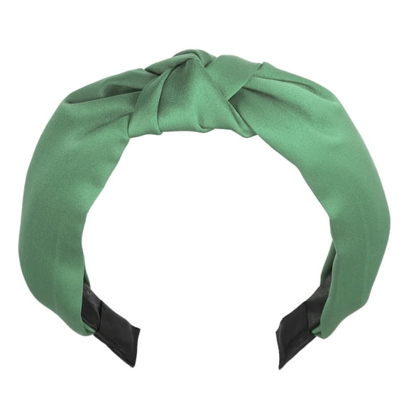 Unique Bargains Silk Knotted Headband Hairband for Women Green 1.2 Inch Wide 1 Pcs