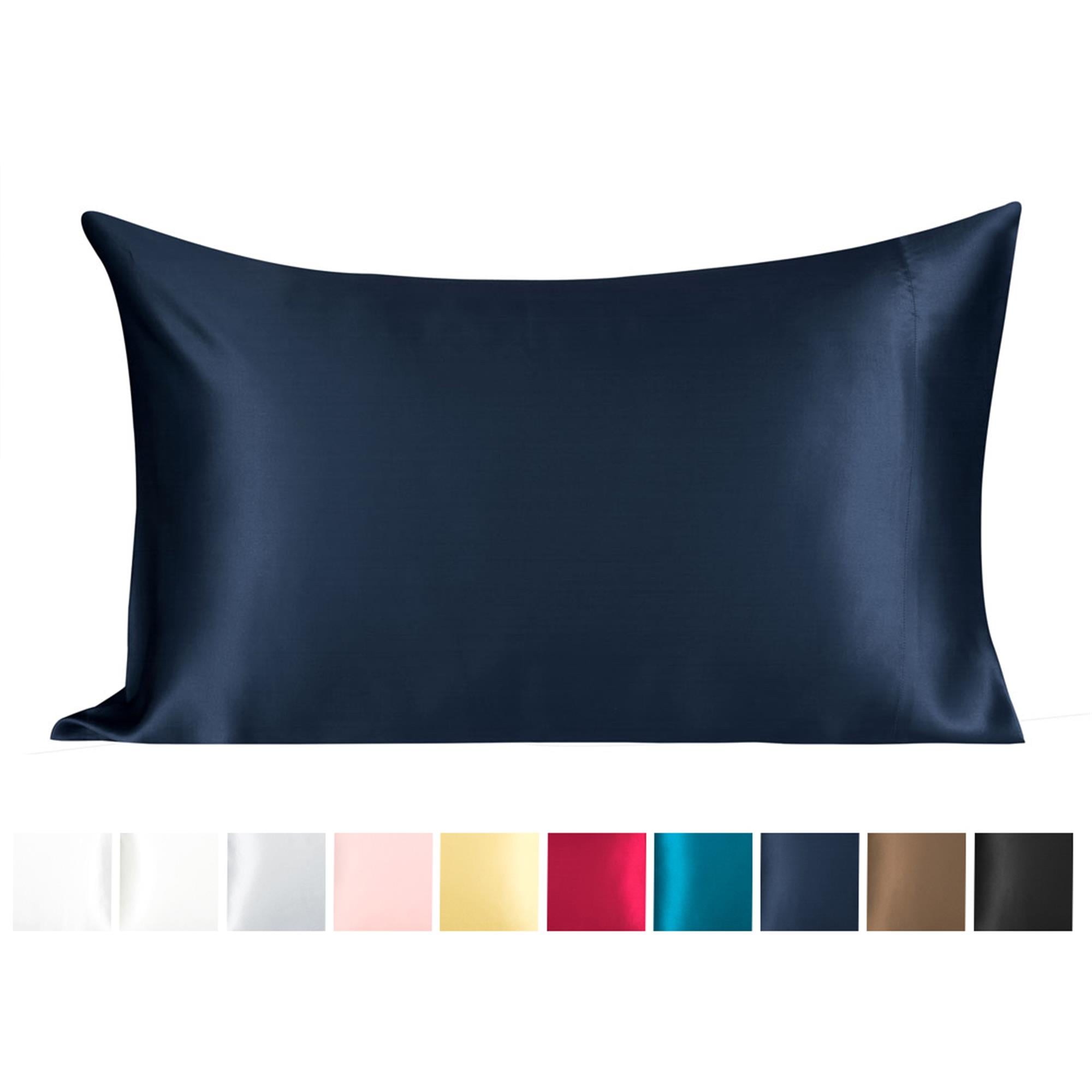 Unique Bargains Silk Pillowcase for Hair 1Pcs Navy Blue Standard