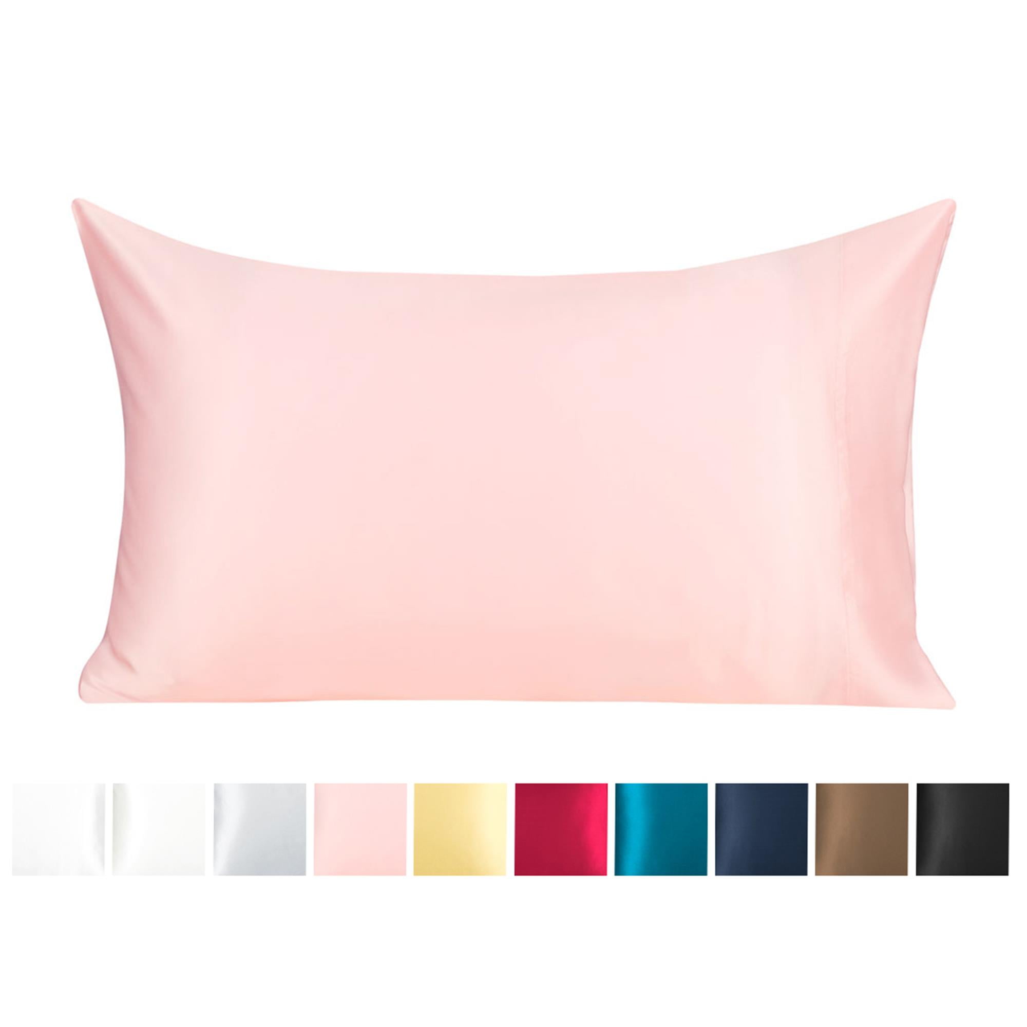 Unique Bargains Silk Pillowcase for Hair 1Pcs Pink Standard