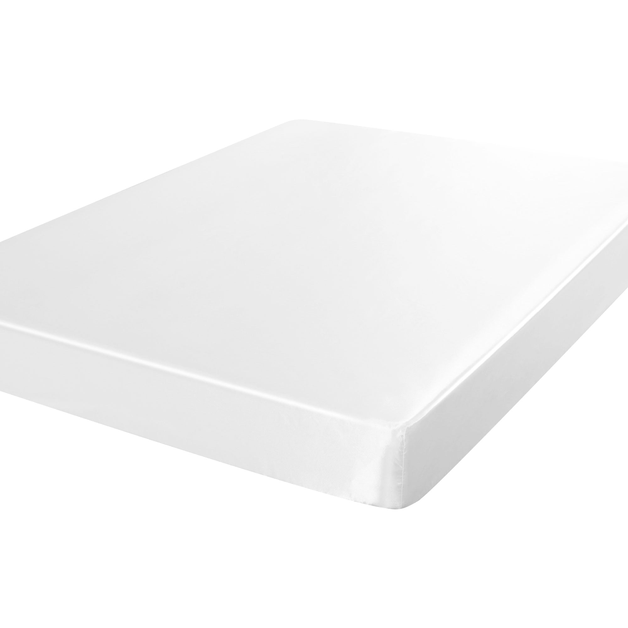 Unique Bargains Silky Deep Pocket Bed Sheet Soft Queen White