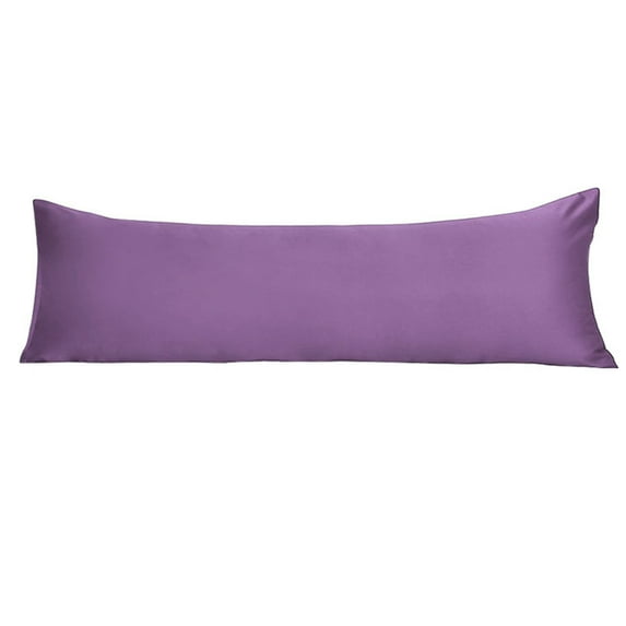 Unique Bargains Solid Print Plaid Woven Pillowcase, Body Pillow, Purple