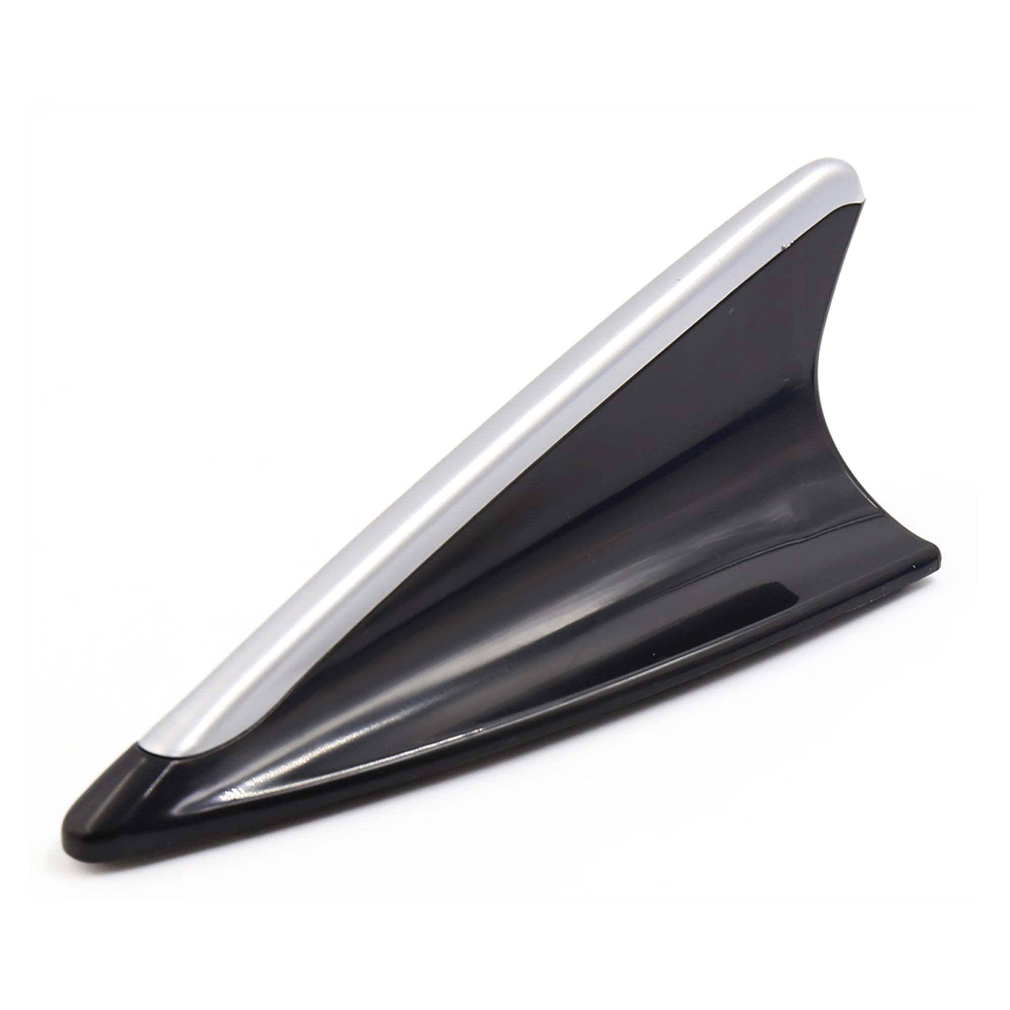 Unique Bargains Silver Black Dummy Decorative Roof Antenna for Car
