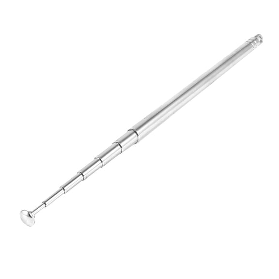 Unique Bargains Silver Tone 12.5cm-62cm Telescoping Antenna Replacement for AM FM Radio DAB