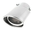 thumbnail image 1 of Unique Bargains Silver Tone 3" Inlet Oval Stainless Steel Exhaust Pipe Muffler Tip for Toyota, 1 of 1