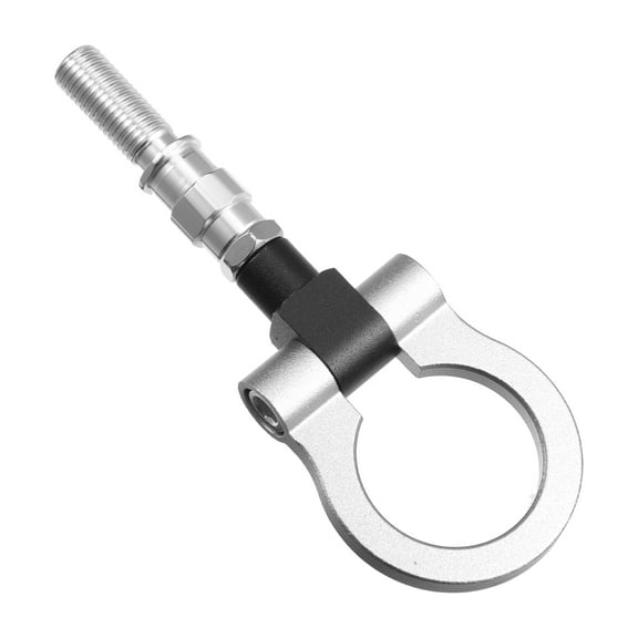 Unique Bargains Silver Tone Aluminum Alloy Round Front Rear Bumper Trailer Ring Eye Towing Hook Screw for Mazda 3 04-09