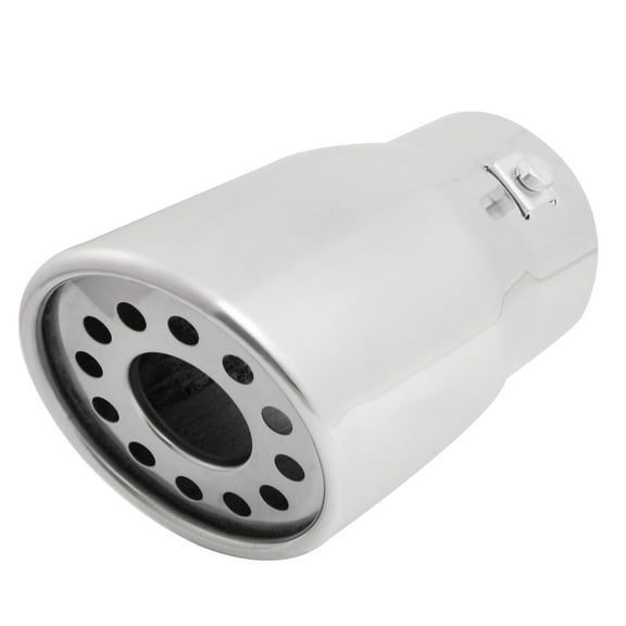Unique Bargains Silver Tone Car Exhaust Pipe Tail Muffler Tip 5.9" Length