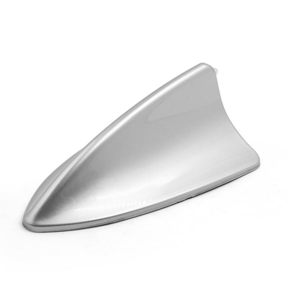 Unique Bargains Silver Tone Plastic Shark Fin Shape Car Decorative Dummy Roof Antenna Aerial